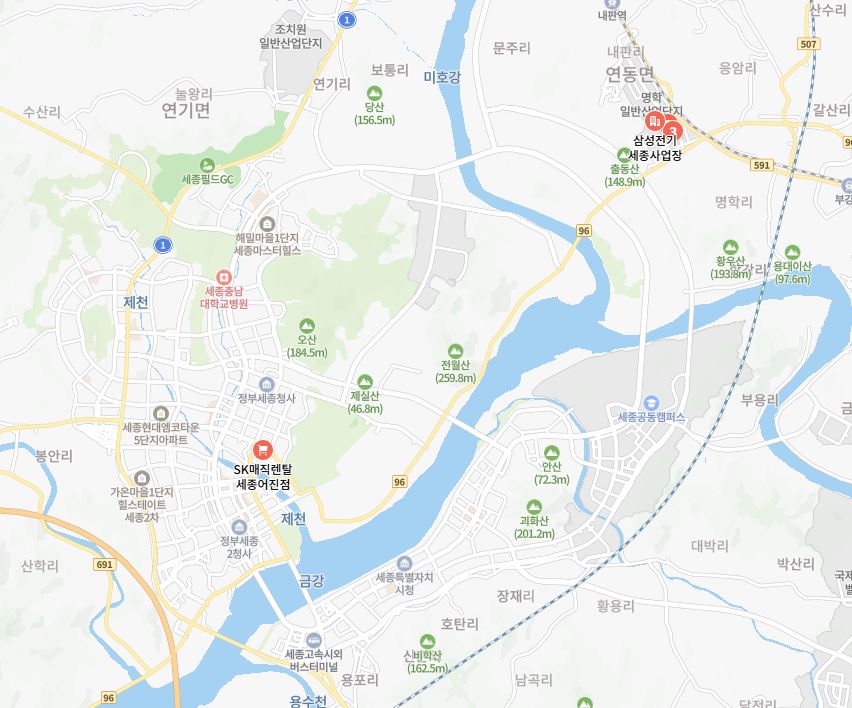 삼성전기 세종사업장 위치